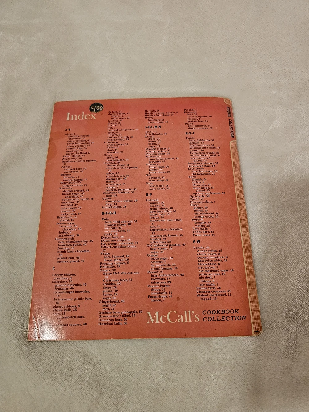 Vintage 1965 McCall’s Cookie Collection Cookbook M1 64 Pages Retro Baking
